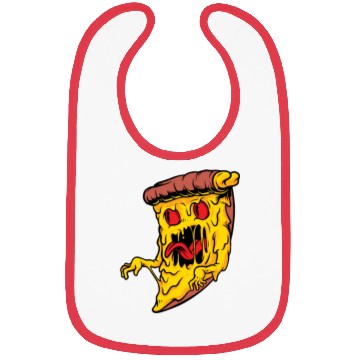 Discover Scary Pizza Pizza scary horror cool graphic design Bibs