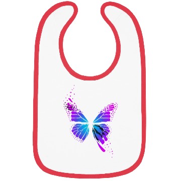 Discover Bright neon butterfly Bibs