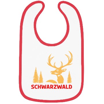Discover Red deer in the forest design for Black Forest Bibs