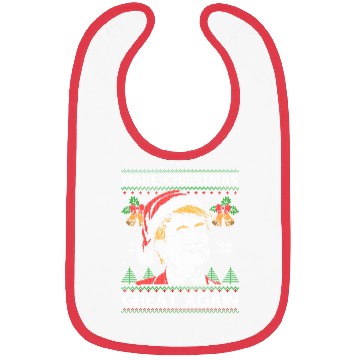 Discover Make Christmas Great Again Funny Trump Ugly Xmas Bibs