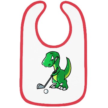 Discover Tyrannosaurus Golf Player Golfer Golfing Funny Bibs