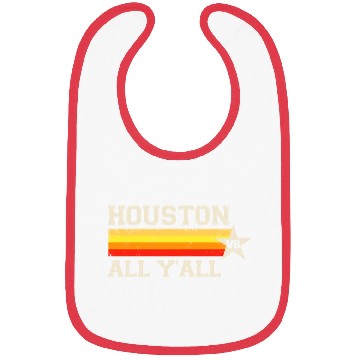 Discover Houston vs All Y'all Vintage Stripe Texas Baseball Bibs