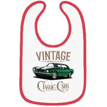 Discover Vintage Green Camaro Classic Car Bibs