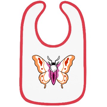 Discover Lesbian Moth Orange Pink Lesbian Pride Bibs