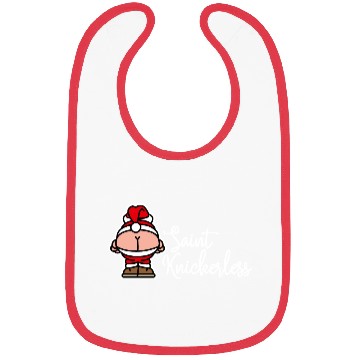 Discover St. Knickerless funny Santa Claus Christmas puns Bibs