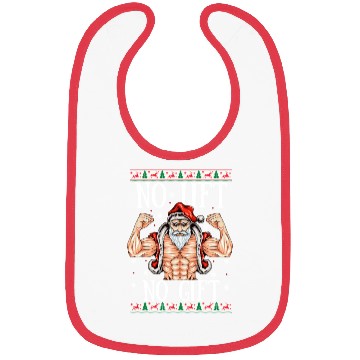 Discover No LIft No Gift Muscular Gym Santa Claus Xmas Bibs