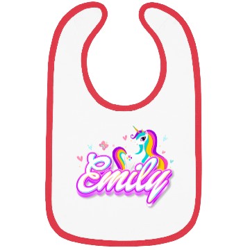 Discover Emily Unicorn Bibs