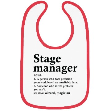Discover Stage Manager Definition Funny Theater Tech Bibs