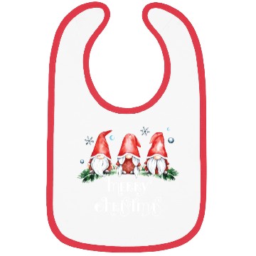 Discover Three Nordic Gnomes Winter GNOMIES MERRY CHRISTMAS Bibs