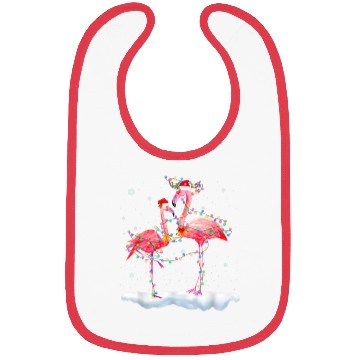 Discover Flamingo Christmas Tree Santa Hat Xmas Light Merry Bibs