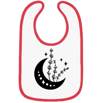 Discover Wild Flower Crescent Moon Bibs