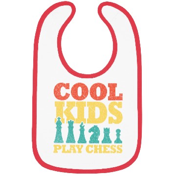 Discover Chess Board Game Player Lover Cool Kids Bibs