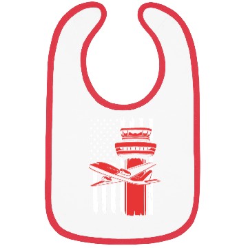 Discover Pilot American Flag Air Traffic Controller Bibs