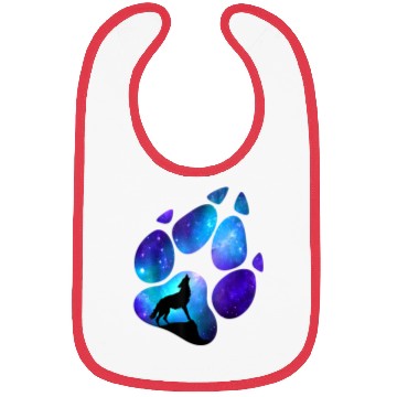 Discover Wolf Paw Galaxy Wild Lone Wolves Double Exposure Bibs
