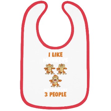 Discover I Like Monkeys And 3 People Funny Monkey Gift Bibs