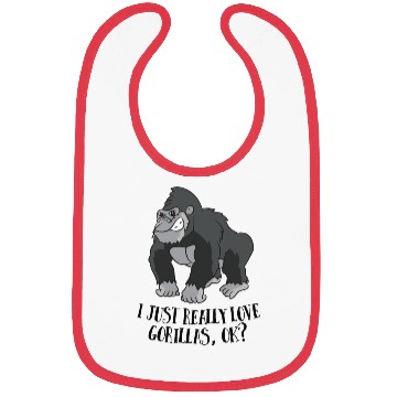 Discover Funny Gorilla I Just Really Love Gorillas Bibs