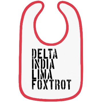Discover Delta India Lima Foxtrot Phonetic Hot Dad Men'svet Bibs