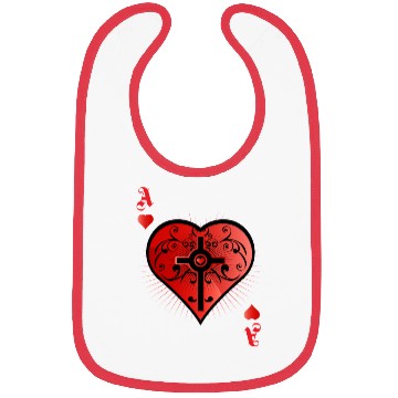 Discover Heart Poker Ace Casino Bibs