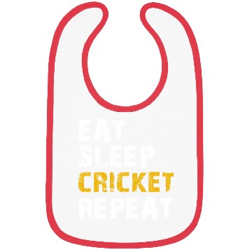 Discover eat sleep cricket Bibs