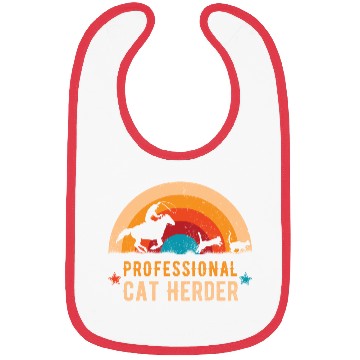 Discover Professional Cat Herder into retro sunset Bibs