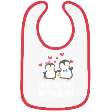 Discover You're my Penguin Valentines Day Couples Bibs