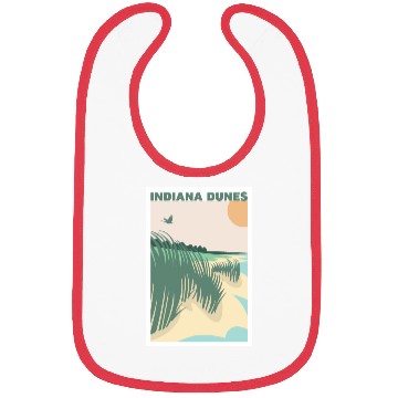 Discover Grass Sunset Indiana Dunes Poster Bibs