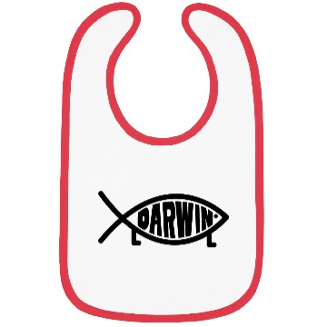 Discover Darwin Fish with legs - Atheism Evolution Theory Bibs