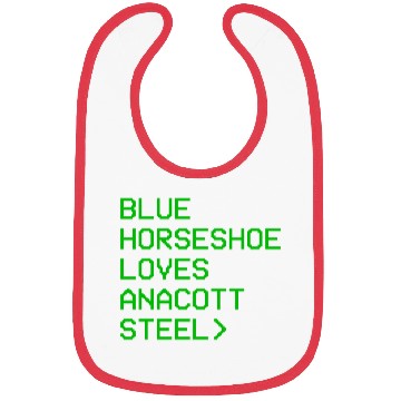 Discover Blue Horseshoe Loves Anacott Steel Bibs