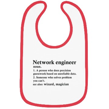 Discover Network Engineer Definition Funny Profession Bibs