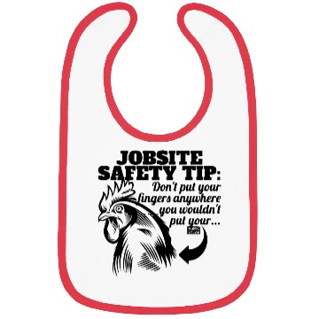Discover FUNNY JOBSITE SAFETY TIP Bibs