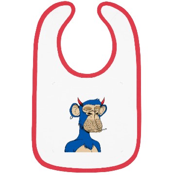 Discover Blue bored monkey Bibs