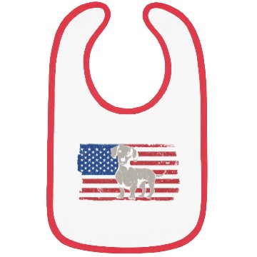 Discover Wiener, Dachshund, US FLAG Bibs