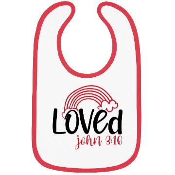 Discover Loved john 3 16 Valentine Day Bible Verse Text Art Bibs