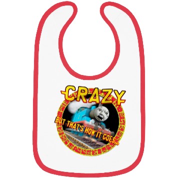 Discover crazy train logo Bibs