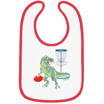 Discover Dinsosaur Disc Golf Funny Disc Golfer Gift Bibs