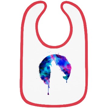 Discover Howling wolf full moon wolves galaxy stars sky Bibs