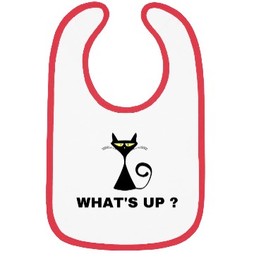 Discover What's UP Black cat Bibs