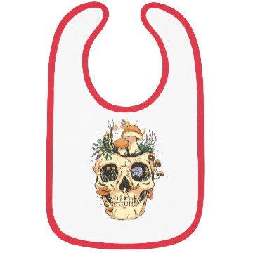 Discover Skull mushrooms vintage skull mushrooms vintage gi Bibs