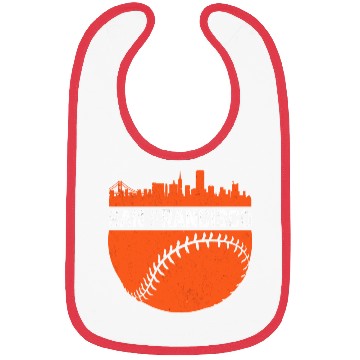 Discover Vintage Downtown San Francisco Cali Skyline Baseba Bibs