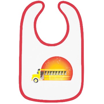 Discover Retro Sunset School Bus Driver Bibs