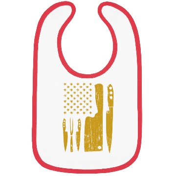 Discover Chef Yellow Knife US Flag Bibs