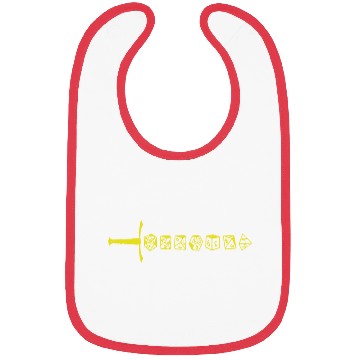 Discover yellow dice sword fantasy Bibs