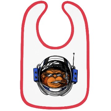 Discover Ape Chimp Monkey Astronaut Space Cosmic Galaxy Bibs