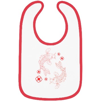 Discover Japanese Koi Fish Carp Graphic Design Bibs