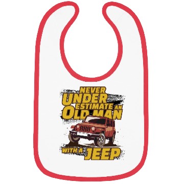 Discover Never Underestimate An Old Man with A Jeep Brown Bibs