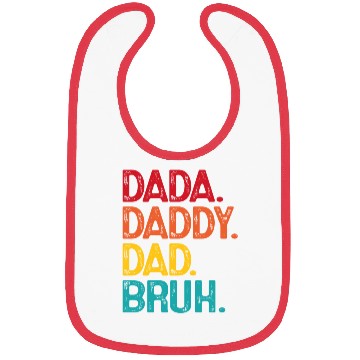 Discover Dada Daddy Dad Bruh Funny Father's Day Bibs