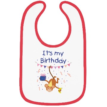 Discover Birthday Party Monkey Bibs