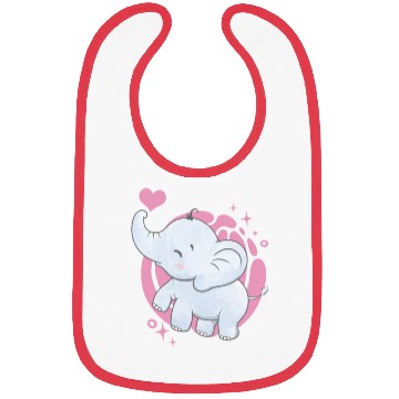 Discover Cute Elephant Baby Elephant Lover Bibs