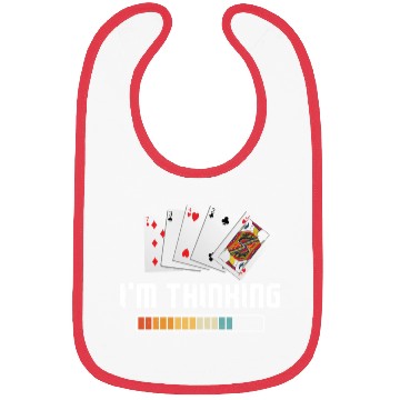 Discover Poker Cards Vintage I'M Thinking Bibs