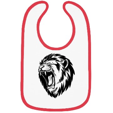 Discover lion black roar Bibs